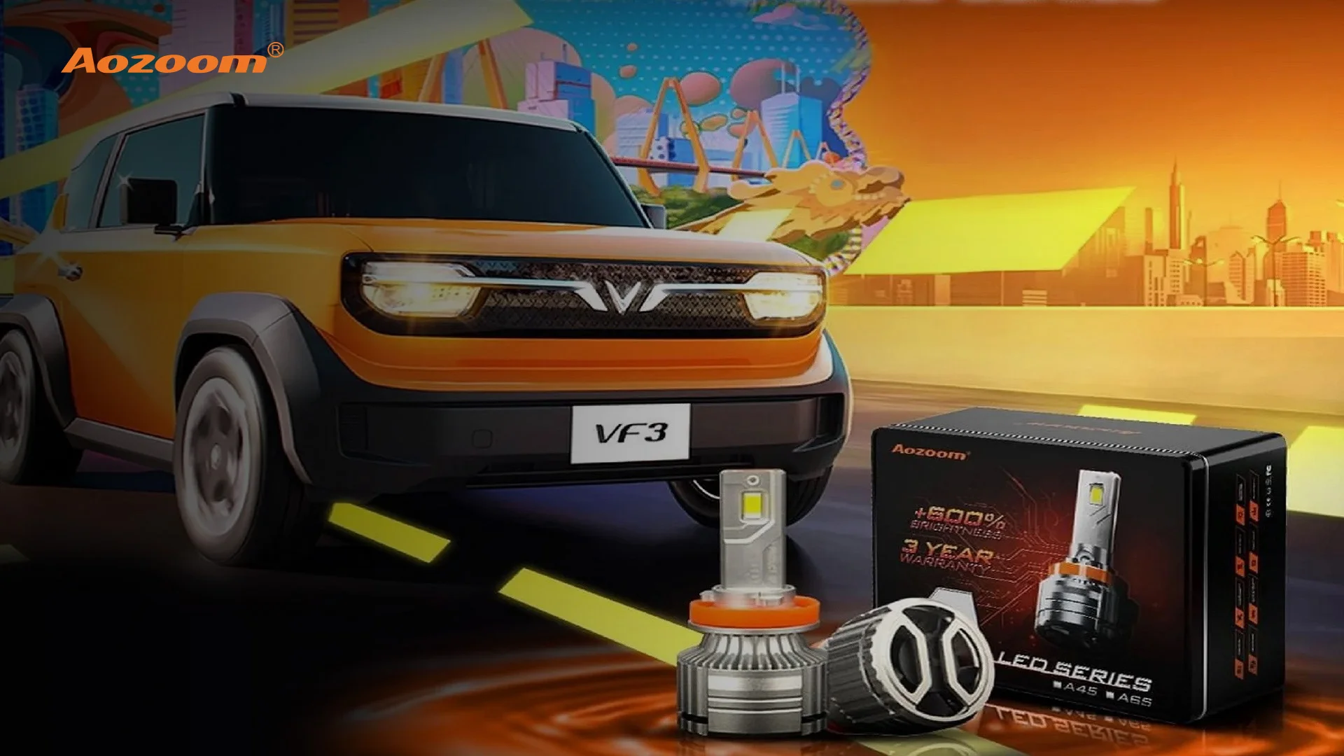 Độ đèn VF3 tăng sáng văn minh, nơi chuyên lắp đặt